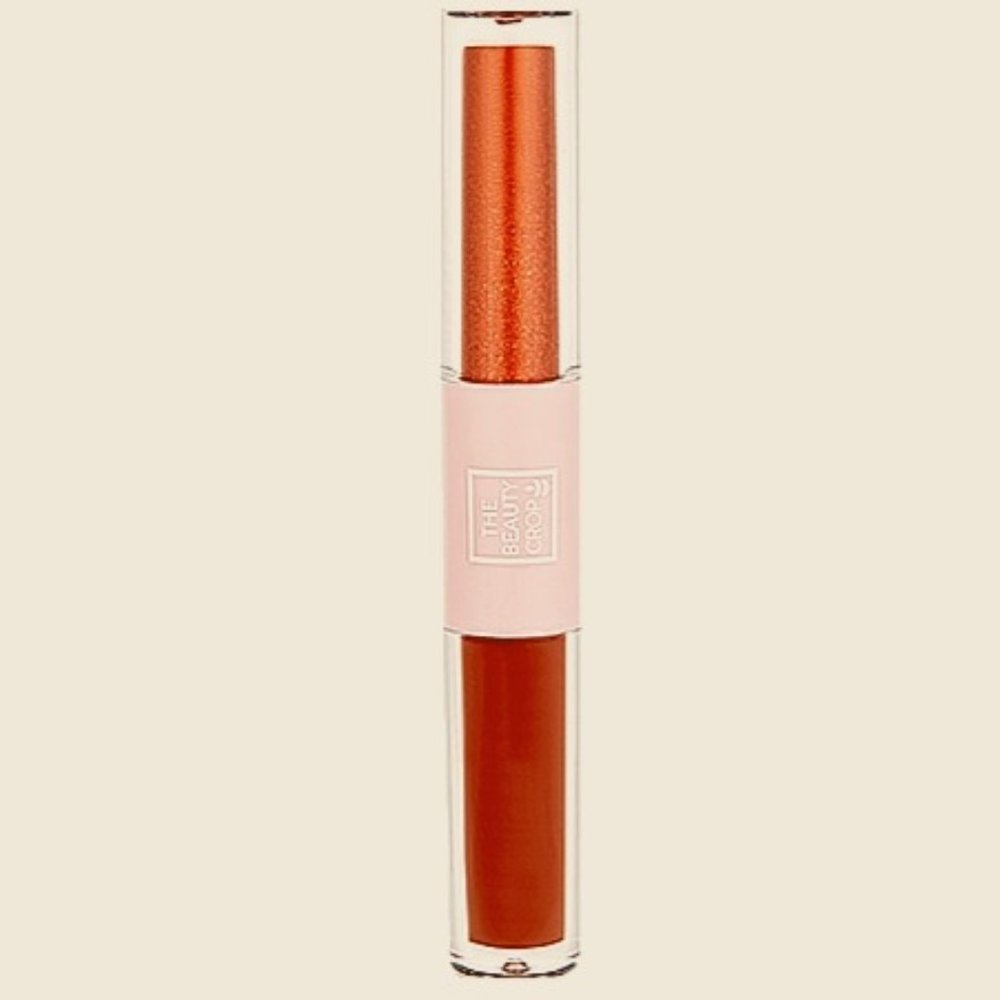 THE BEAUTY CROP Vegan Liquid Eyeshadow Cinnamon & Fudge 2 Shade Full Size Sealed